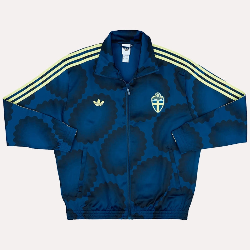 Womens Euro 2025 Adidas Sweden Track Jacket Jacket unisex front product view | Dash Racegear — Sweden Euro 2025 Track Jacket for Women by Adidas