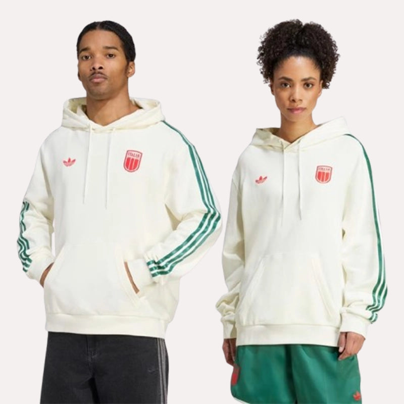Womens Euro 2025 Adidas Italy Hoodie Hoodie unisex front product view | Dash Racegear — euro 2025 adidas italy women’s football hoodie