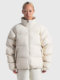 The North Face x Skims 1996 Nuptse Jacket Jacket unisex detail view 10 | Dash Racegear — The North Face × SKIMS 1996 Nuptse Grey Puffer Jacket with voluminous insulation for stylish winter streetwear and daily cold protection.