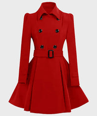 Womens Swing Pea Coat Coat women detail view 2 | Dash Racegear — Womens Swing Red Pea Coat