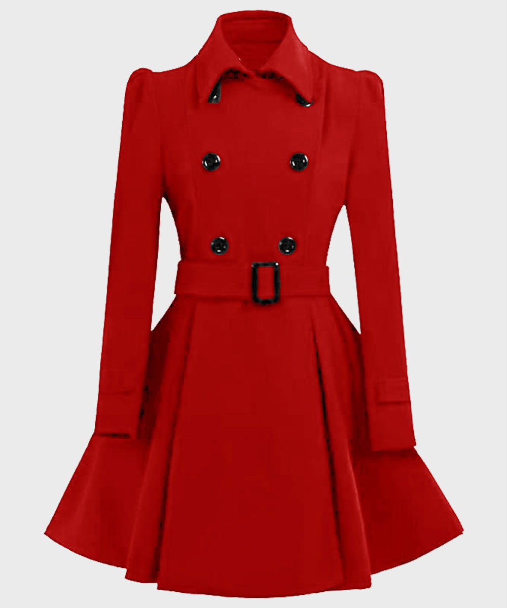 Womens Swing Pea Coat Coat women detail view 2 | Dash Racegear — Womens Swing Red Pea Coat