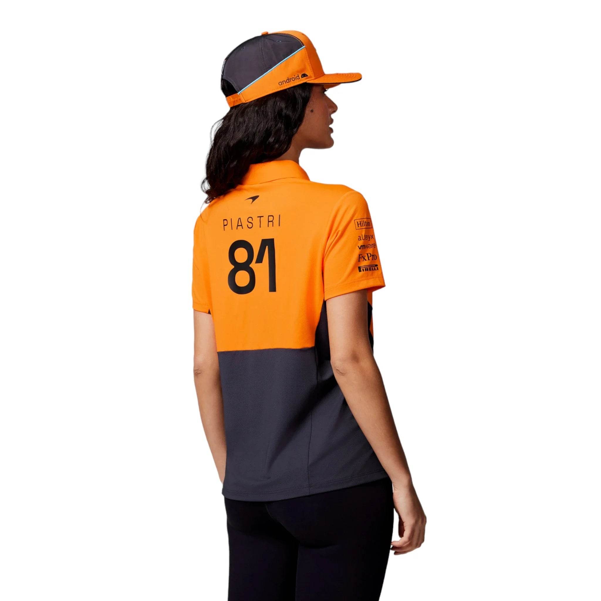 Womens Official Teamwear Polo Shirt Oscar Piastri Formula 1 - Dash Racegear Store