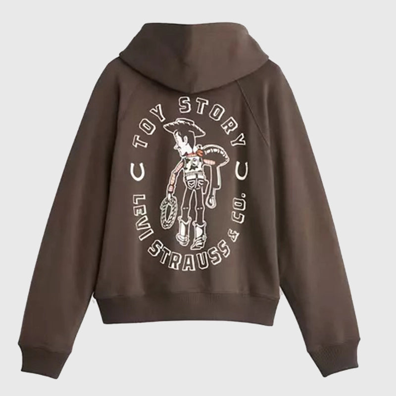 Levi’s x Toy Story Woody Saddleman Hoodie Hoodie unisex front product view | Dash Racegear — Trendy Woody Saddleman Hoodie collaboration between Levi’s and Toy Story