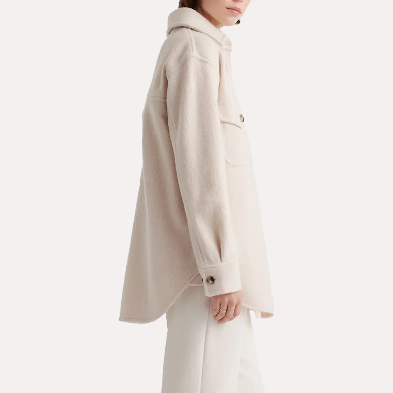 Womens Oversized Wool Shirt Shirt women detail view 2 | Dash Racegear — Oversized Wool Shirt