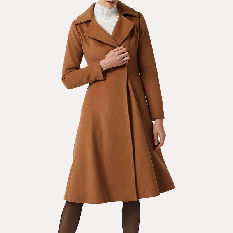 Womens Brown Wool coat Coat women detail view 2 | Dash Racegear — Brown Wool coat