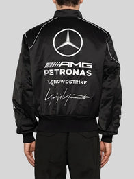 Y3 X Amg X Mercedes-AMG Jacket Jacket unisex detail view 4 | Dash Racegear — Y-3 AMG Mercedes-AMG Petronas F1 bomber jacket for men, perfect for motorsport fans.