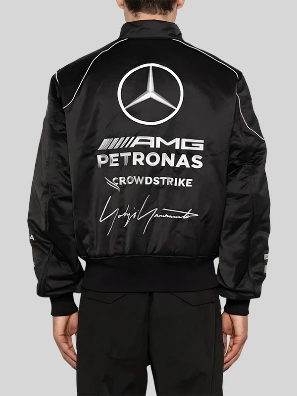 Y3 X Amg X Mercedes-AMG Jacket Jacket unisex detail view 4 | Dash Racegear — Y-3 AMG Mercedes-AMG Petronas F1 bomber jacket for men, perfect for motorsport fans.