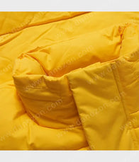 Mens Yellow Puffer Jacket Puffer Jacket men detail view 4 | Dash Racegear — Mens Yellow 2022 Puffer Jacket | Light Weight Puffer Jacket