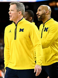 Dusty May Wolverines Quarter-Zip Pullover Jacket Jacket unisex detail view 6 | Dash Racegear — Dusty May Michigan Wolverines Victory pullover jacket in yellow, modern quarter-zip design for everyday comfort.