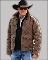 John Dutton Quilted Jacket Jacket unisex detail view 10 | Dash Racegear — Yellowstone Season 04 Kevin Costner Quilted Jacket