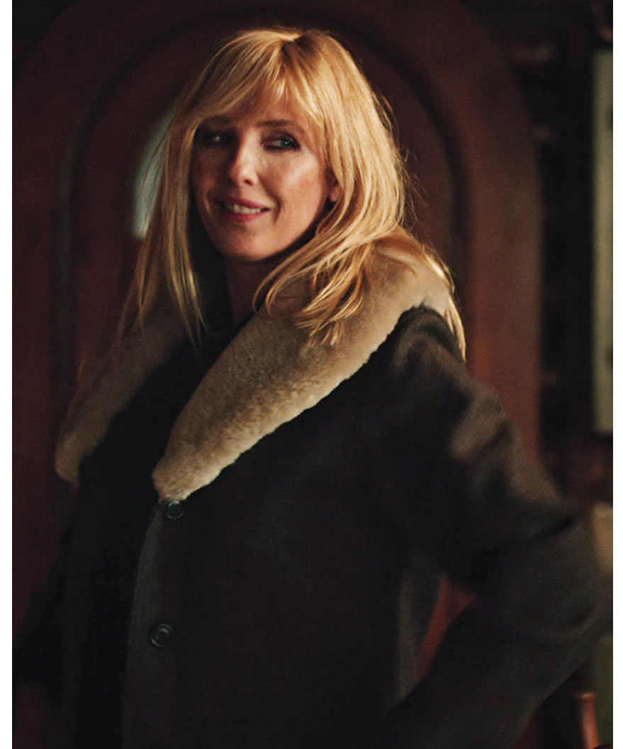 Yellowstone Beth Dutton Coat Coat unisex detail view 5 | Dash Racegear — Beth Dutton Wool Shearling Coat