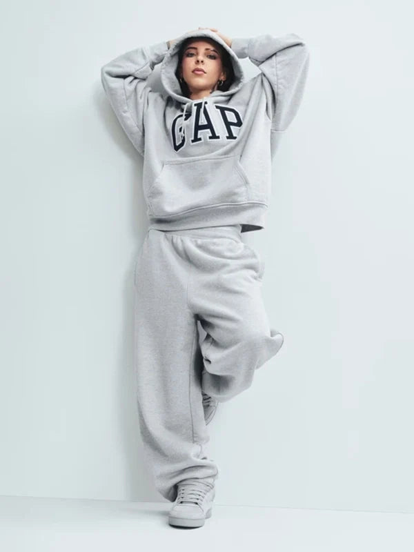 Gap x Young Miko Hoodie Hoodie unisex detail view 4 | Dash Racegear — 2026 Gap x Young Miko fleece hoodie in grey with cozy hood, great for relaxed street style.