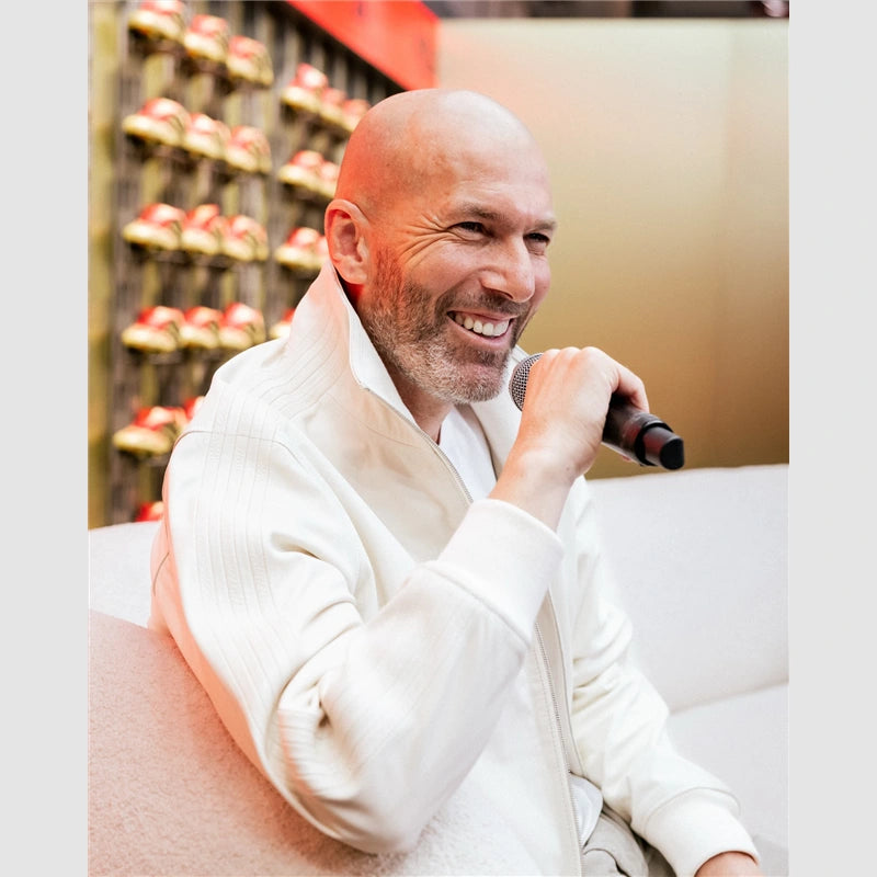 Zinedine Zidane Adidas White Jacket Jacket unisex detail view 3 | Dash Racegear — Zidane Adidas White Athletic Jacket