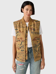 Levi’s x Toy Story Alien Vest Vest unisex detail view 4 | Dash Racegear — Levi’s Alien sleeveless jacket celebrating Pixar’s Toy Story design