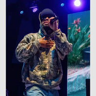 Larry June’s Camo Hoodie Hoodie unisex front product view | Dash Racegear — Larry June Fashion – Camouflage Hoodie with Street Style Vibe