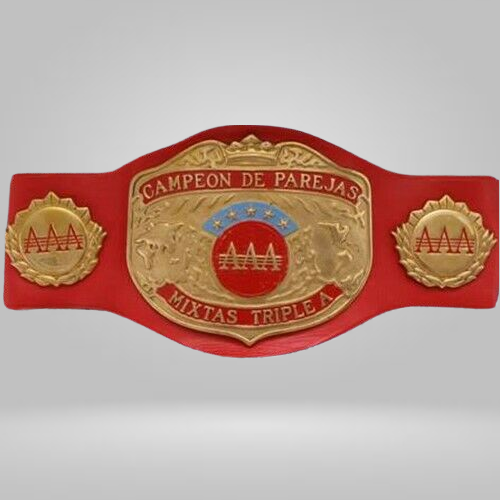 AAA World Mixed Tag Team Champion Belt Women Campeon Lady Maravilla Villano III - image 1 | DASH RACEGEAR