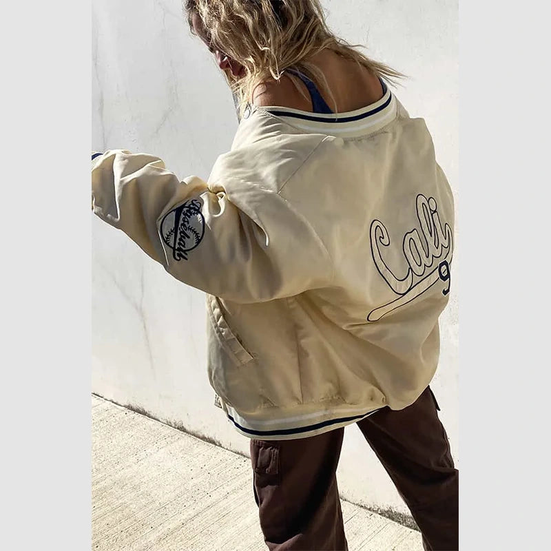 California 94 Bomber Jacket Bomber Jacket unisex detail view 3 | Dash Racegear — 94 Bomber by California – Retro Athletic Jacket