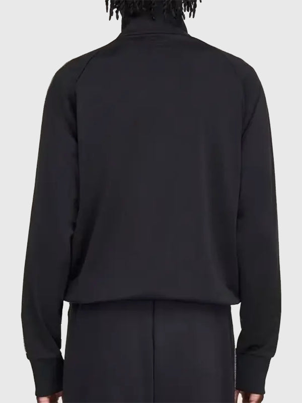 Adidas x SP5DER Rhinestone Track Jacket Jacket unisex front product view | Dash Racegear — Black Adidas x SP5DER 2026 track jacket showcasing rhinestone accents and a bold streetwear-inspired appearance.