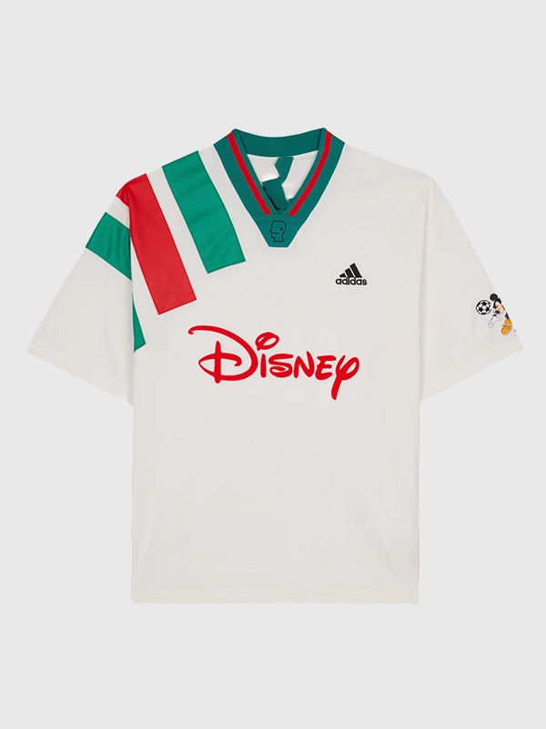 Brain Dead x Disney x Adidas Jacquard Soccer Jersey Jersey unisex front product view | Dash Racegear — Adidas Brain Dead Disney 2026 white soccer jersey, blending football culture with a bold artistic collaboration style.