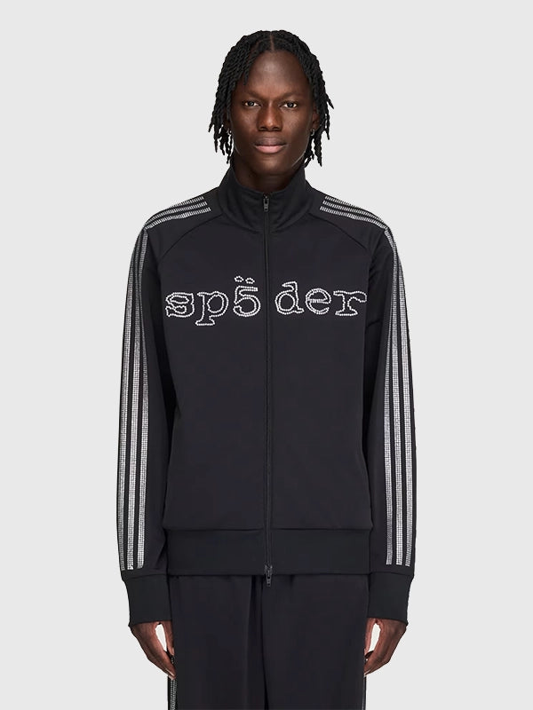 Adidas x Sp5der Rhinestone Tracksuit Tracksuit unisex detail view 2 | Dash Racegear — The 2026 Adidas x Sp5der Tracksuit blends rhinestone accents, sporty comfort, and a contemporary unisex silhouette.