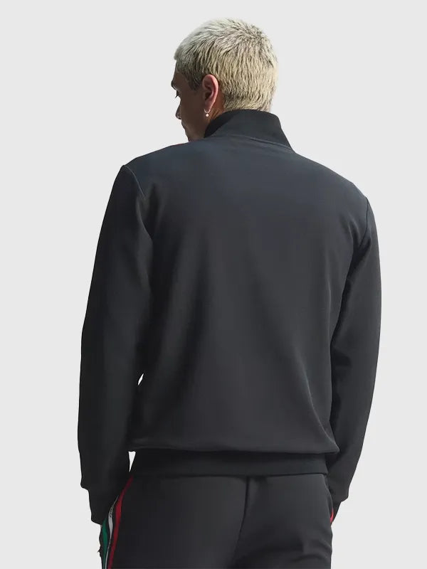 Adidas x Someone Somewhere Mexico Track Jacket Jacket unisex detail view 4 | Dash Racegear — Unisex black track jacket crafted in soft fleece, combining Adidas sport heritage with contemporary Mexico-inspired fashion elements.
