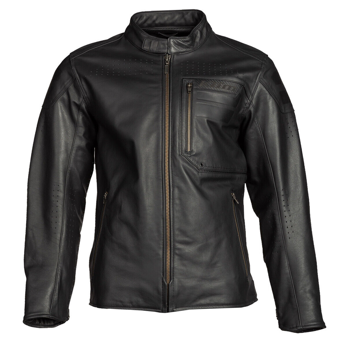 Klim Sixxer Gunmetal Black Leather Jacket adventure motorcycle jacket - DASH RACEGEAR image 3