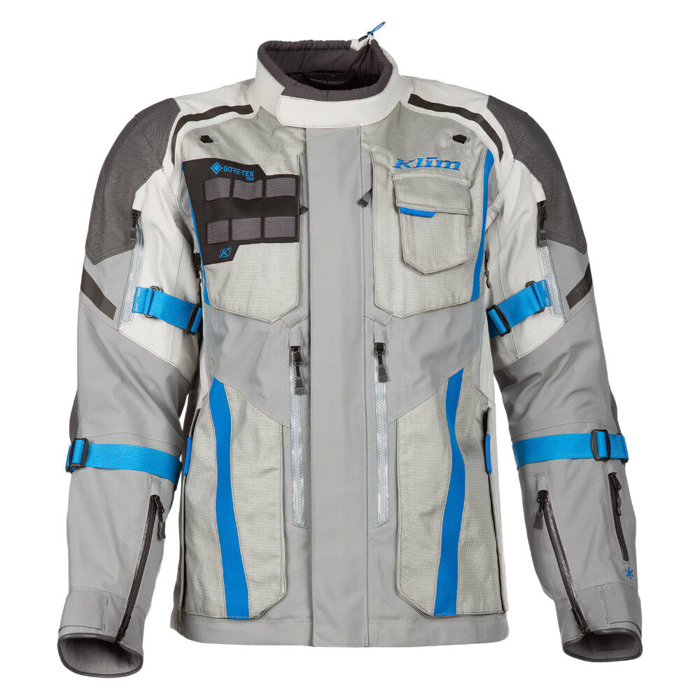 Klim Badlands Pro Cool Grey/Electric Blue Lemonade Jacket adventure motorcycle jacket - DASH RACEGEAR image 3