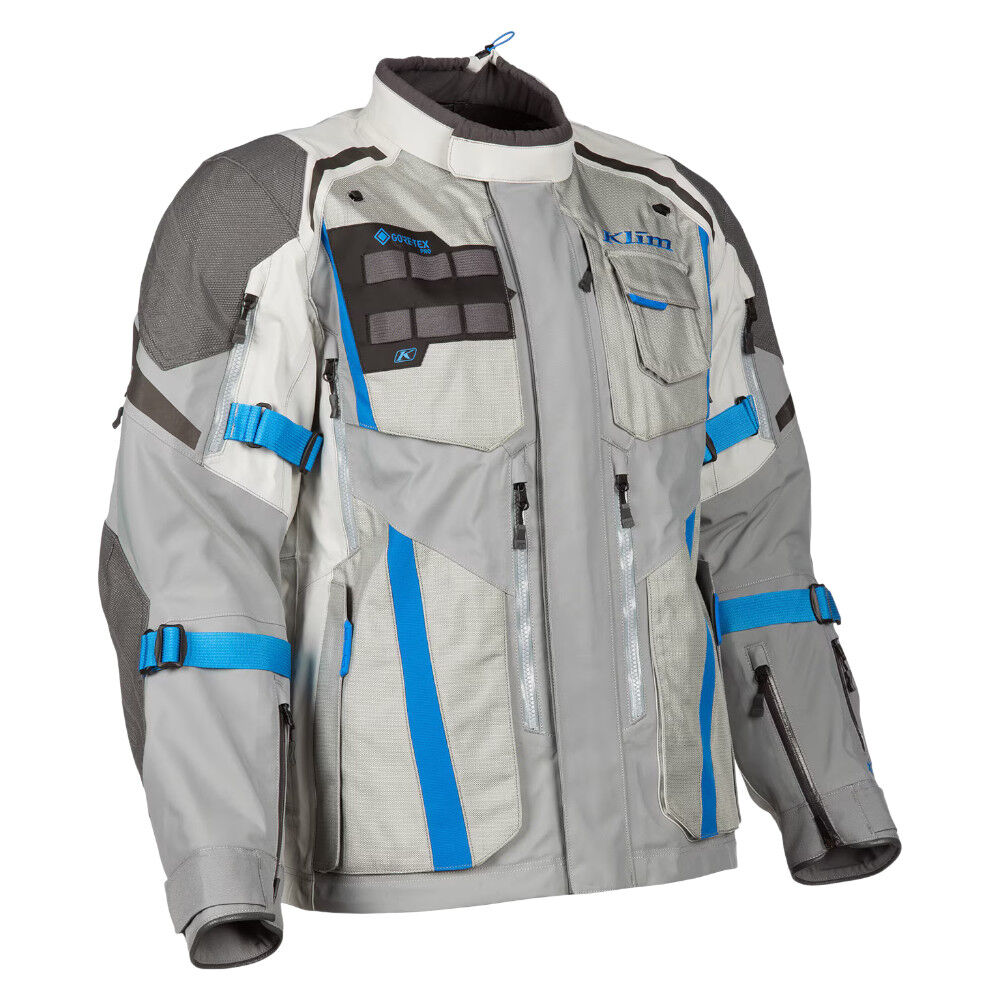 Klim Badlands Pro Cool Grey/Electric Blue Lemonade Jacket adventure motorcycle jacket - DASH RACEGEAR image 5