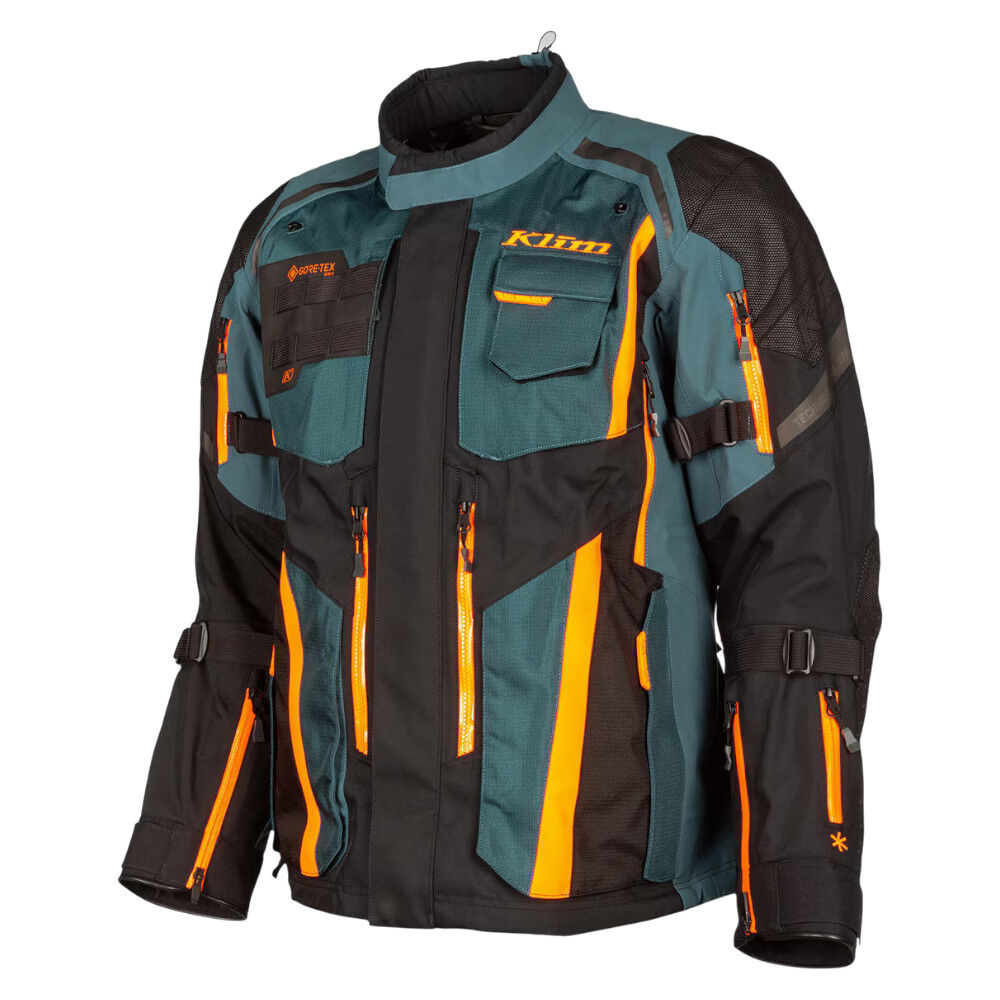 Klim Badlands Pro Petrol/Strike Orange Jacket adventure motorcycle jacket - DASH RACEGEAR image 1