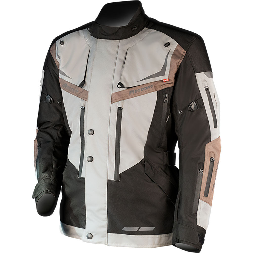 MotoDry Rallye 2 Black/Sand/Brown Adventure Jacket adventure motorcycle jacket - DASH RACEGEAR image 1
