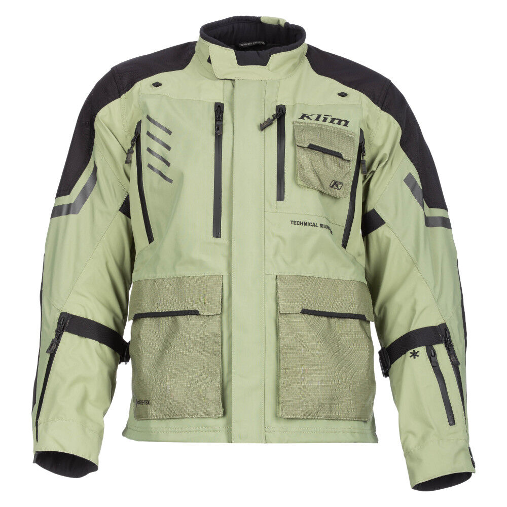 Klim Carlsbad Oil Green Jacket adventure motorcycle jacket - DASH RACEGEAR image 1