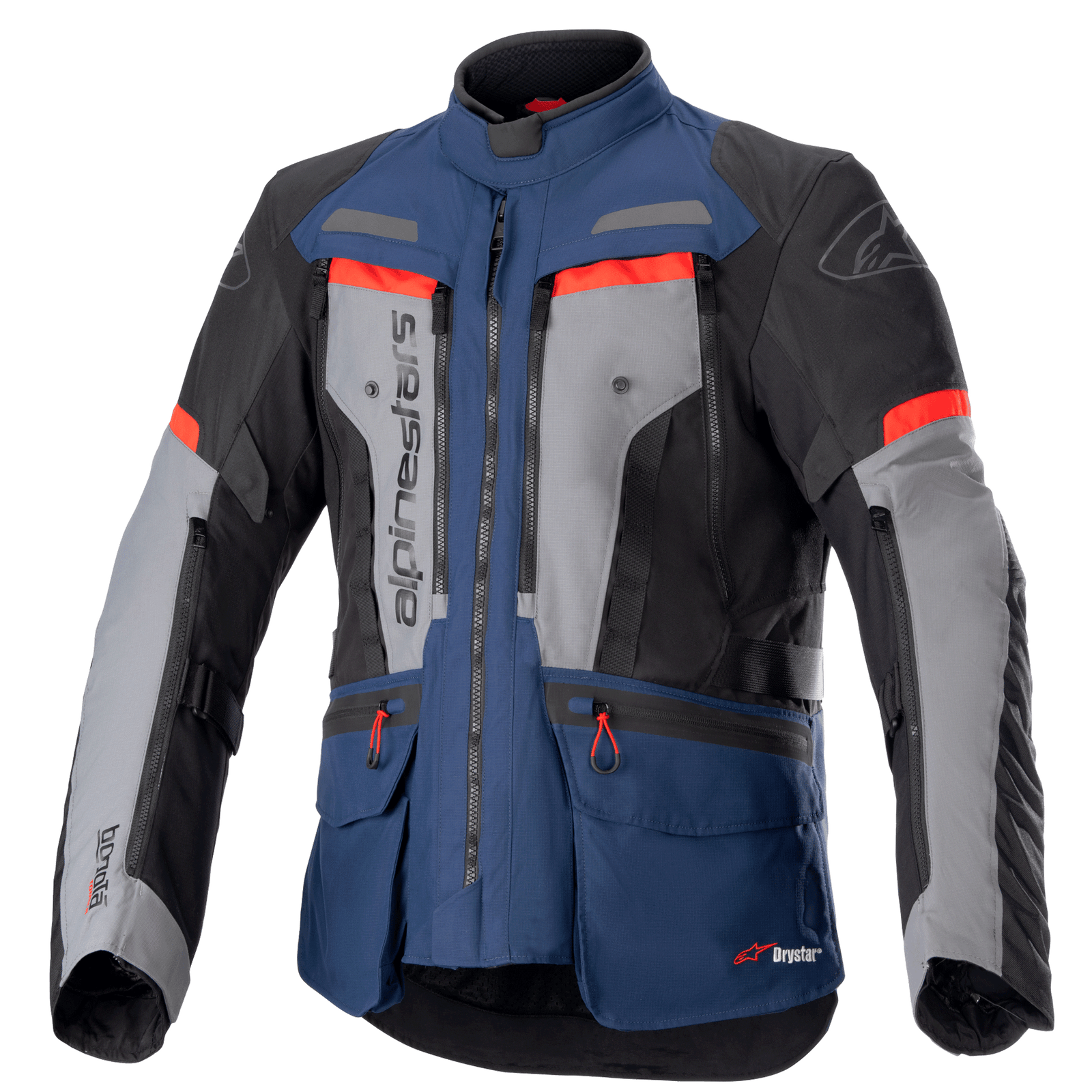 Alpinestars Bogota Pro Drystar Dark Blue/Black/Bright Red Jacket adventure motorcycle jacket - DASH RACEGEAR image 1