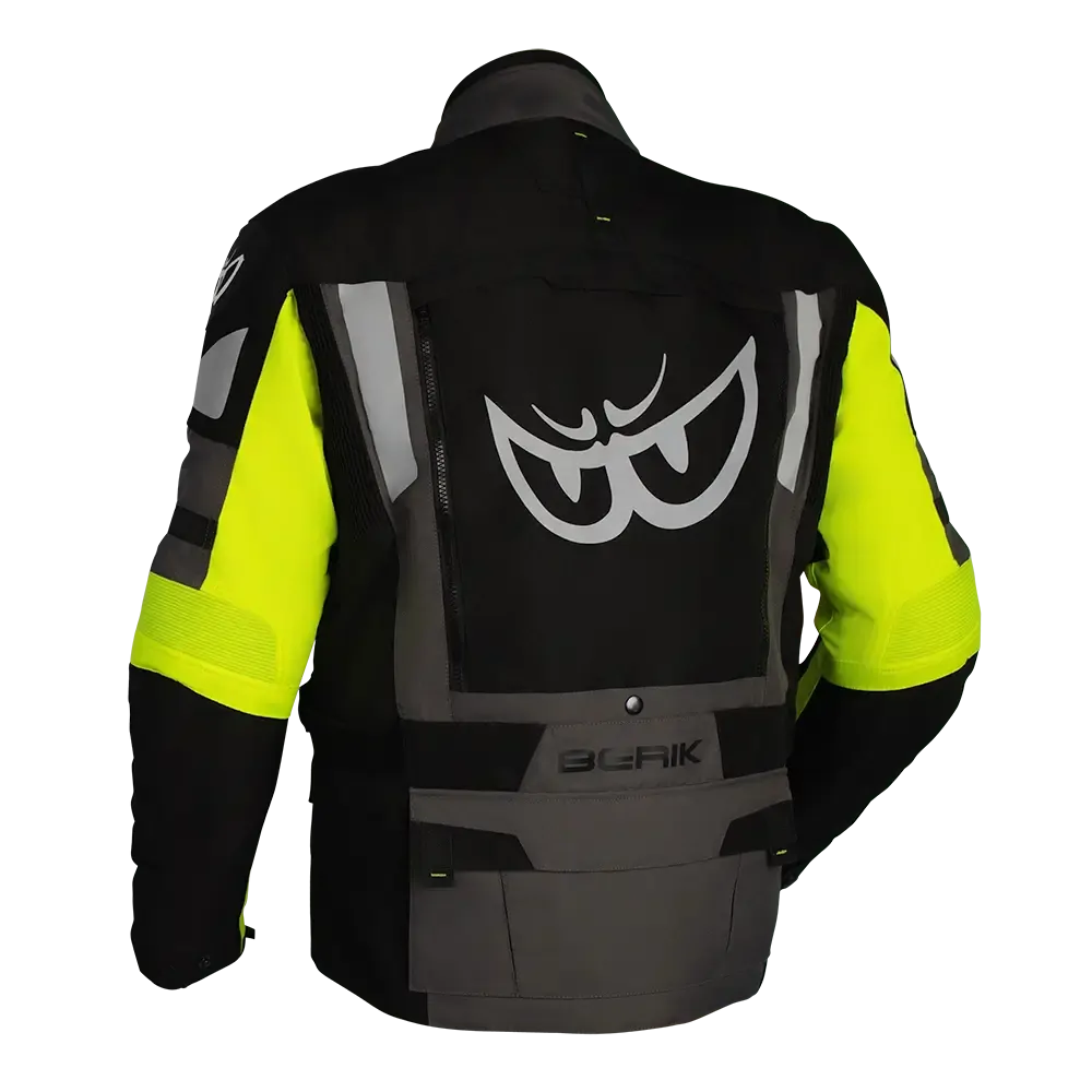 Berik Explorer ADV Textile Black/Grey/Hi-Vis Jacket adventure motorcycle jacket - DASH RACEGEAR image 2