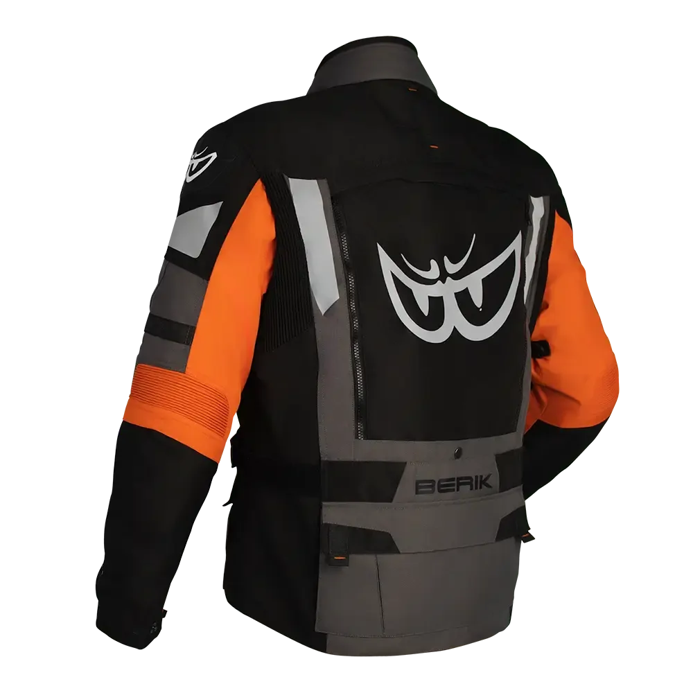 Berik Explorer ADV Textile Black/Grey/Orange Jacket adventure motorcycle jacket - DASH RACEGEAR image 2