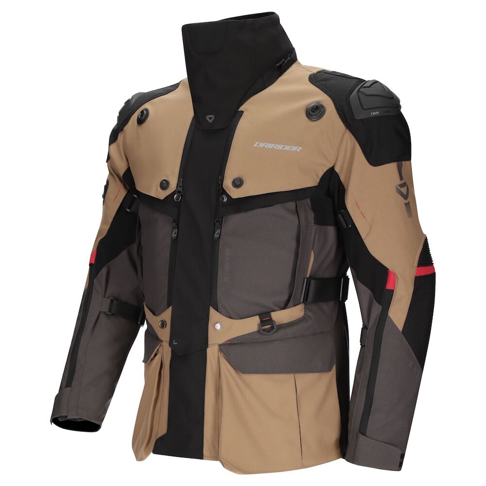 DriRider Vortex Adventure 3 Grey/Brown/Black Jacket adventure motorcycle jacket - DASH RACEGEAR image 1