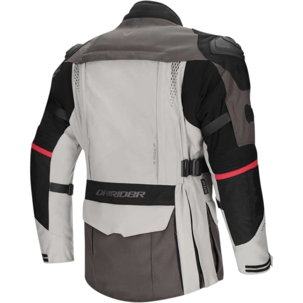 DriRider Vortex Adventure 3 Grey/Light Grey/Black Jacket adventure motorcycle jacket - DASH RACEGEAR image 4