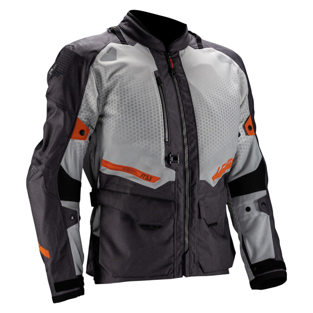 Leatt 5.5 ADV FlowTour Iron Jacket adventure motorcycle jacket - DASH RACEGEAR image 1
