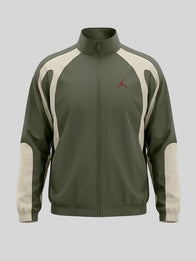 Undefeated x Air Jordan Stephen Curry Jacket Jacket unisex detail view 3 | Dash Racegear — Undefeated x Air Jordan olive green jacket, Curry-inspired athletic streetwear with bold clean design.