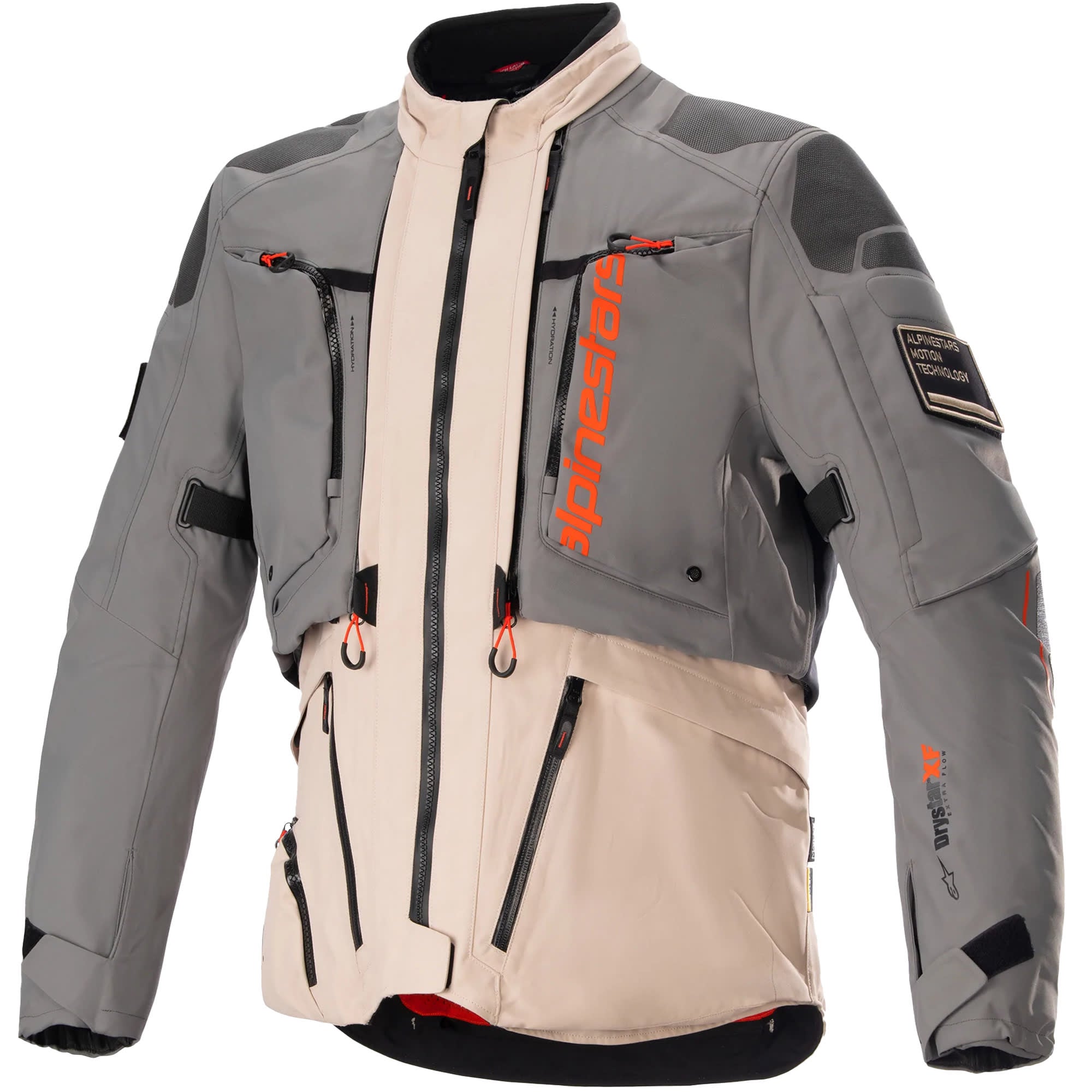 Alpinestars AMT-10R Drystar XF Textile Jacket - Fur Grey / Pale Brown / SPC Orange by Alpinestars - clearance motorcycle…