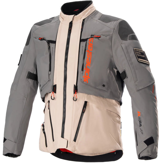 Alpinestars AMT-10R Drystar XF Textile Jacket - Fur Grey / Pale Brown / SPC Orange by Alpinestars - clearance motorcycle…