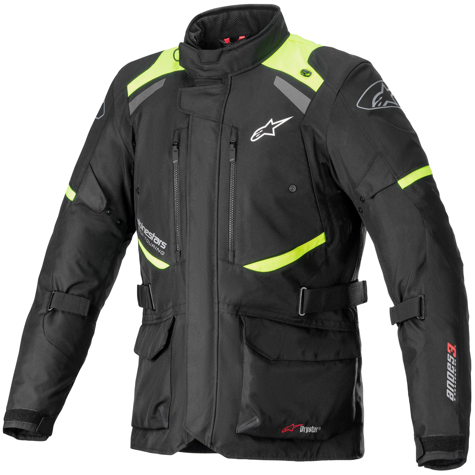 Alpinestars Andes V3 Drystar Textile Jacket - Black / Fluo Yellow by Alpinestars - clearance motorcycle jacket