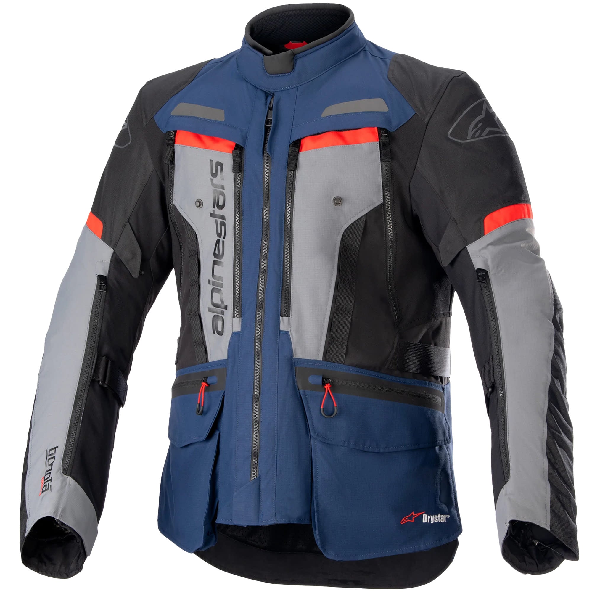 Alpinestars Bogota Pro Drystar Textile Jacket - Dark Blue / Black / Bright Red by Alpinestars - clearance motorcycle jacket