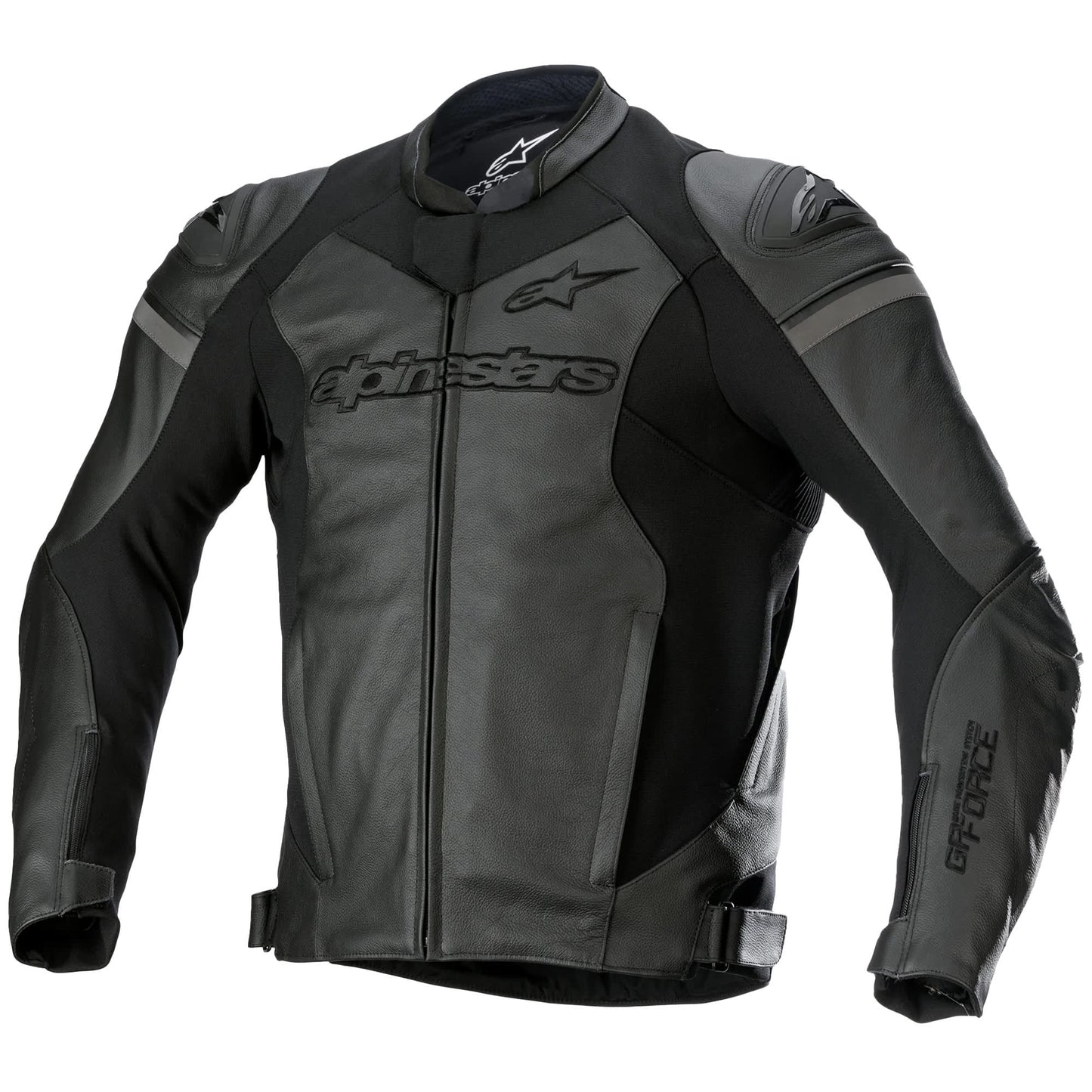 Alpinestars GP Force Leather Jacket - Black / Black by Alpinestars - clearance motorcycle jacket