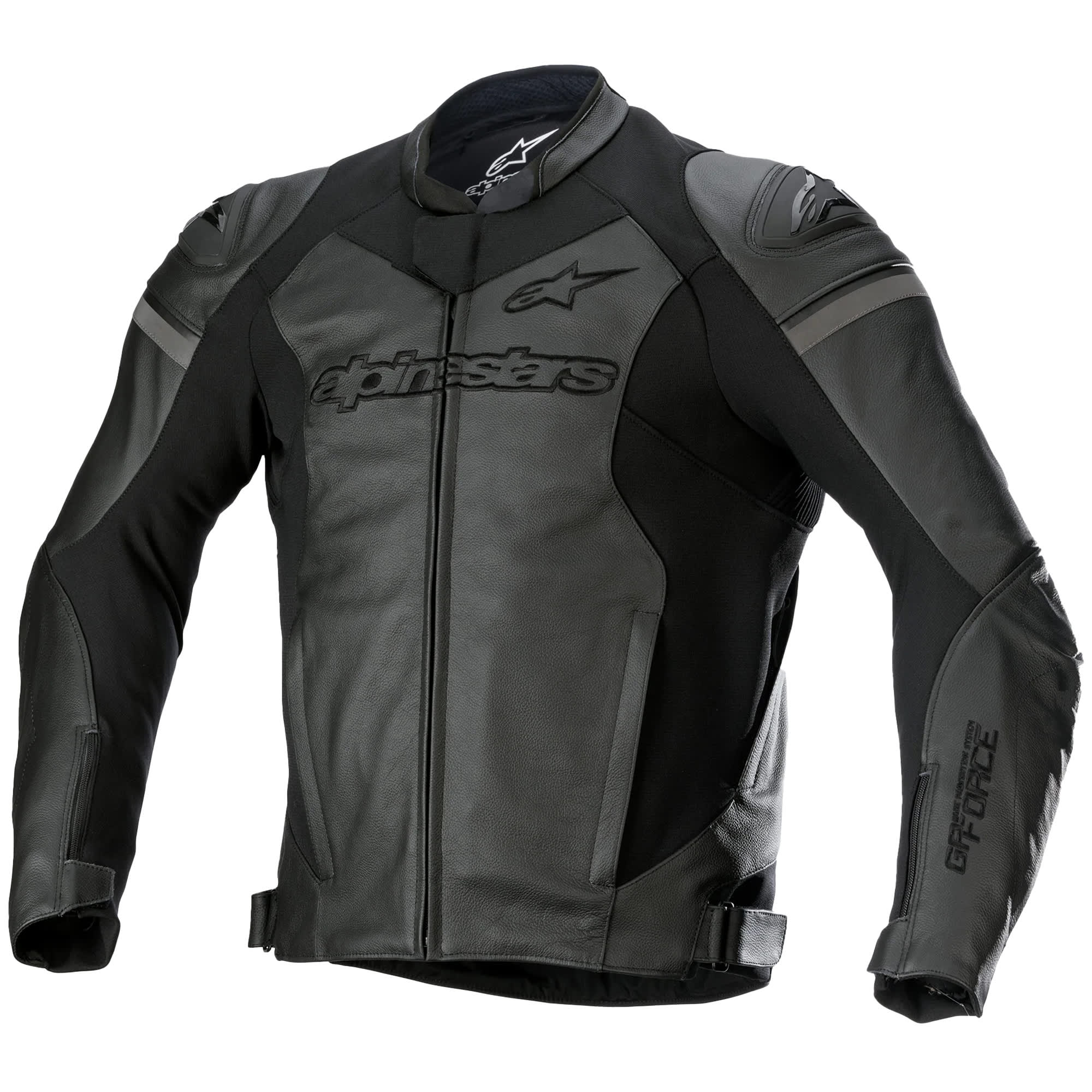 Alpinestars GP Force Leather Jacket - Black / Black by Alpinestars - clearance motorcycle jacket