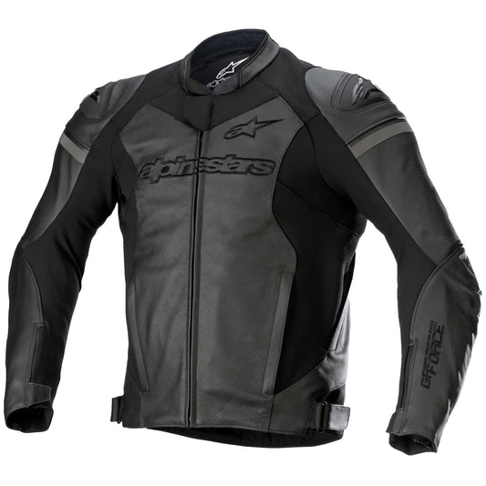 Alpinestars GP Force Leather Jacket - Black / Black by Alpinestars - clearance motorcycle jacket