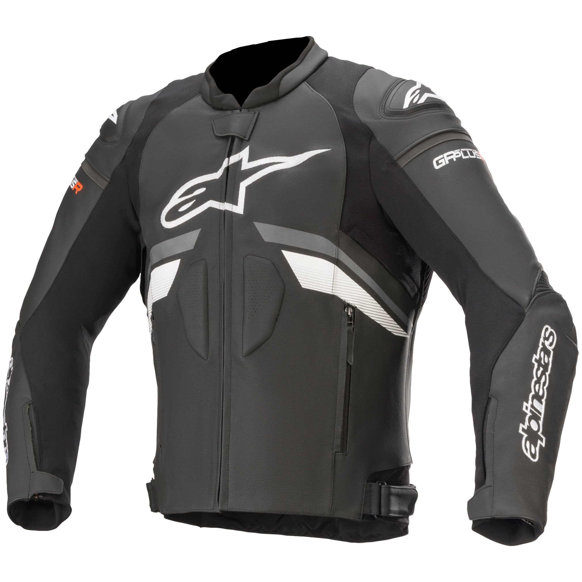 Alpinestars GP Plus R V3 Leather Jacket - Black / Dark Grey / White by Alpinestars - clearance motorcycle jacket