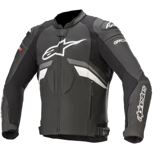 Alpinestars GP Plus R V3 Leather Jacket - Black / Dark Grey / White by Alpinestars - clearance motorcycle jacket