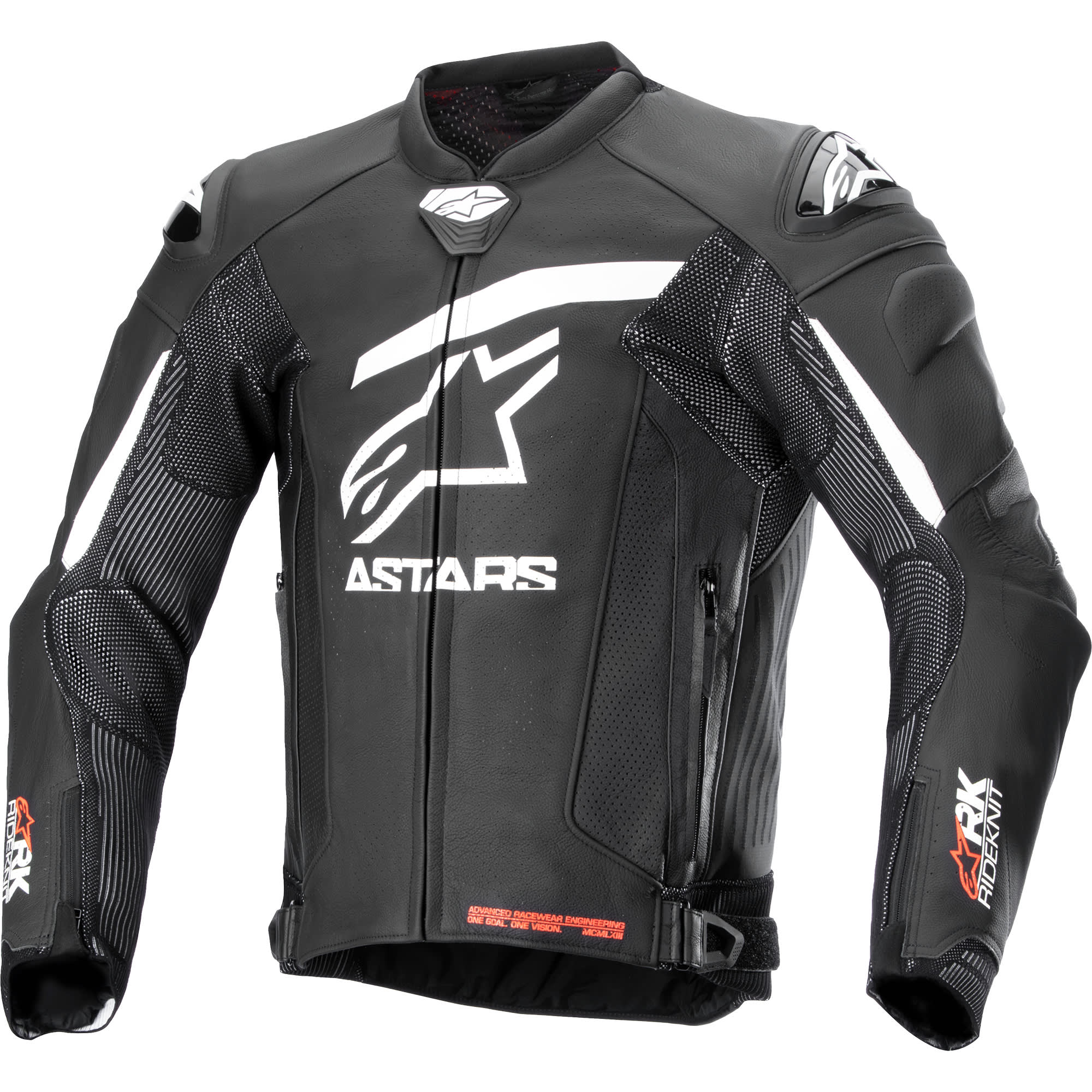 Alpinestars GP Plus R V4 Rideknit Leather Jacket - Black / White by Alpinestars - clearance motorcycle jacket