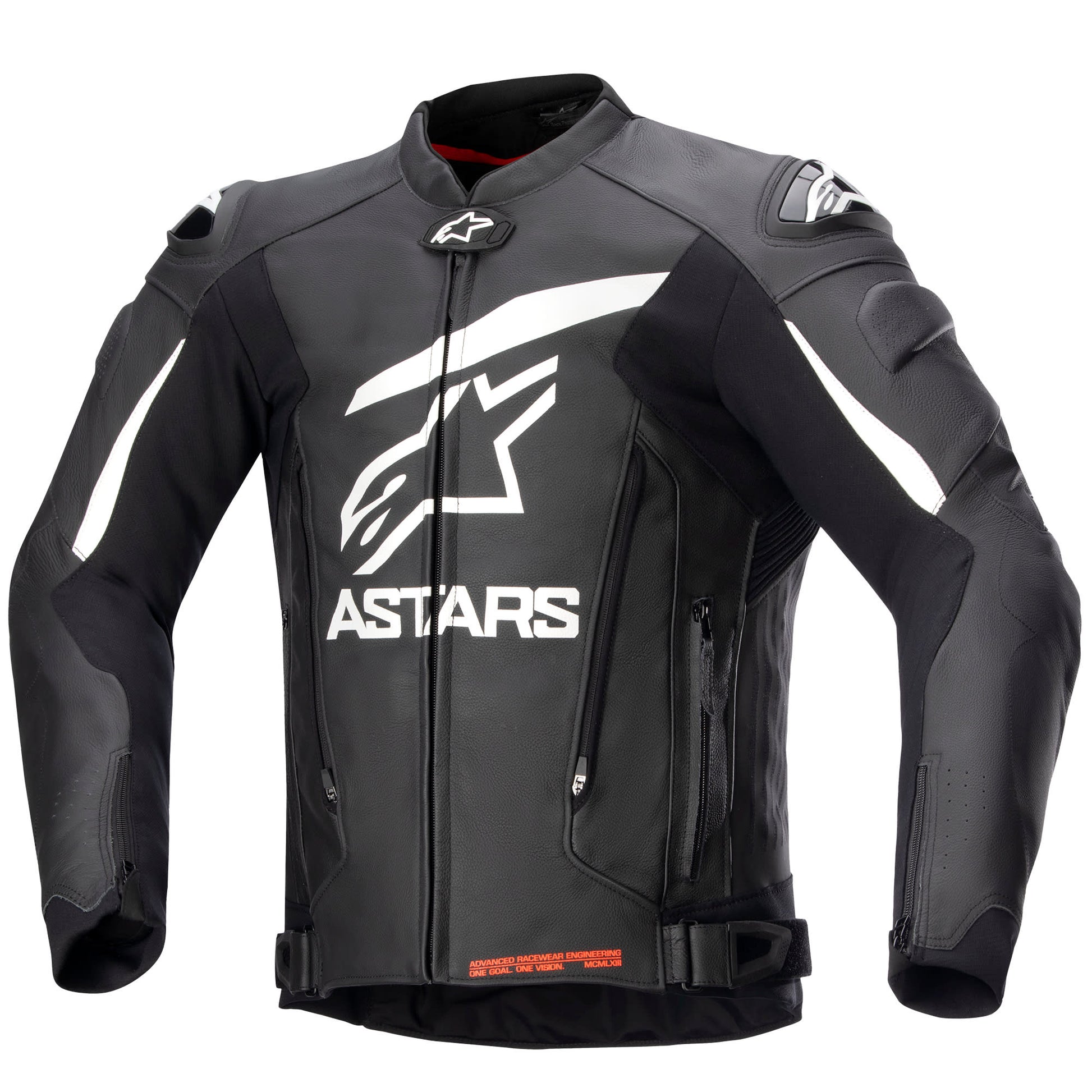Alpinestars GP Plus V4 Leather Jacket - Black / White by Alpinestars - clearance motorcycle jacket
