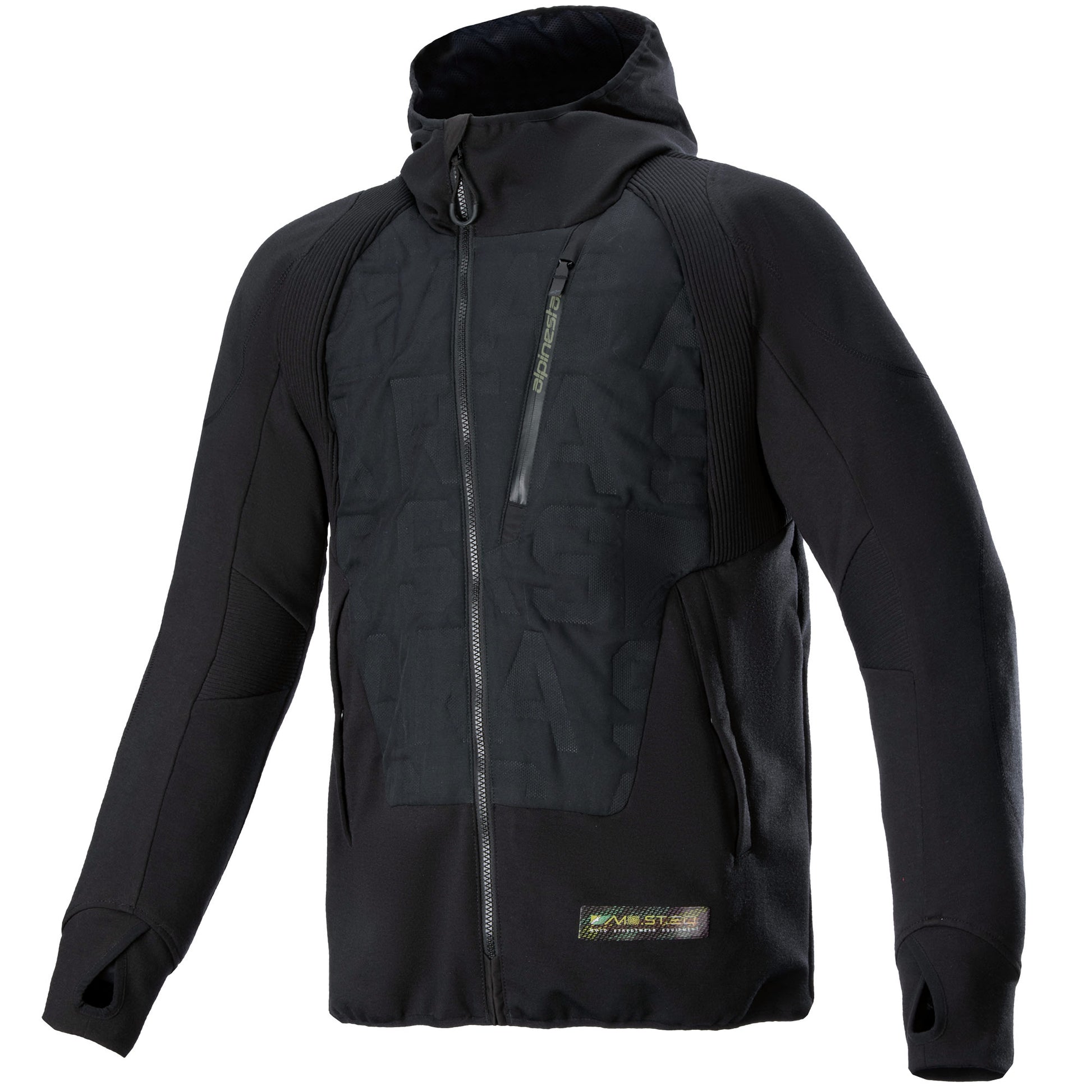 Alpinestars MO.ST.EQ Hybrid Hooded Jacket - Black by Alpinestars - clearance motorcycle jacket